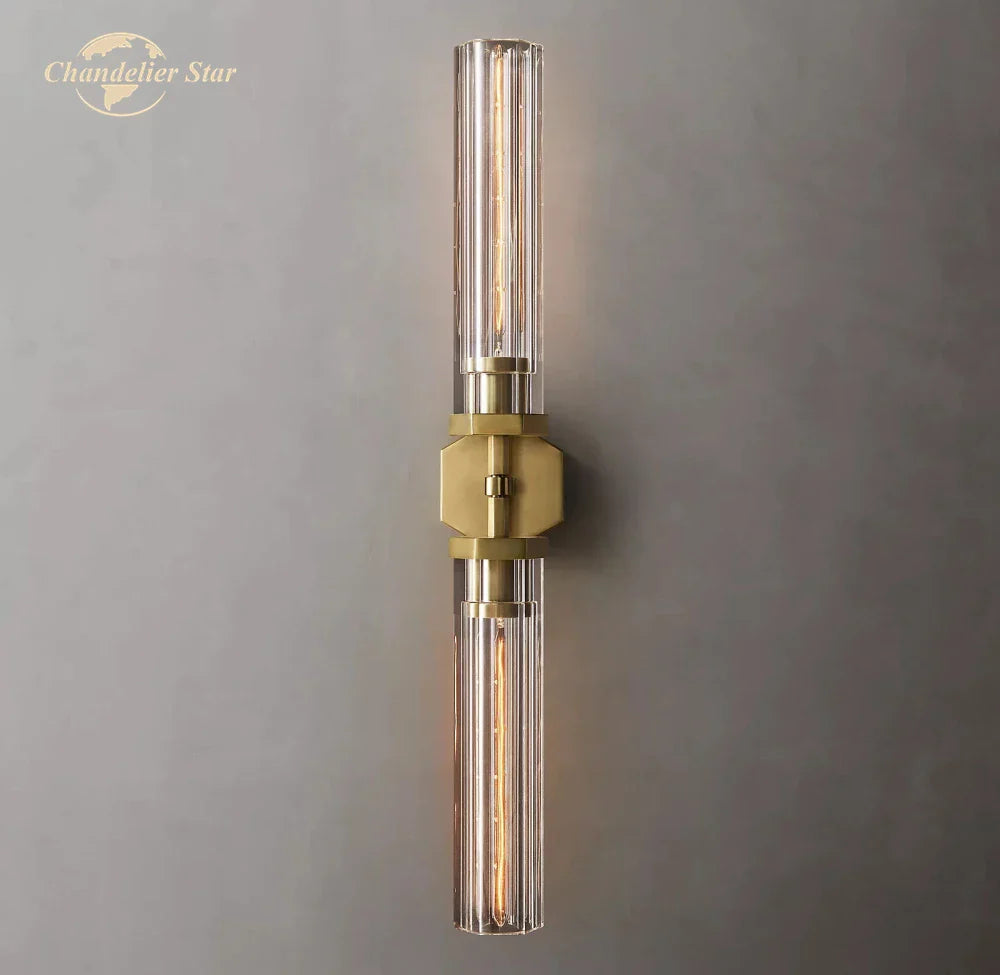 Crystal Hexagonal Sconce: Modern Wall Lamp for Bathroom, Living Room, Bedroom