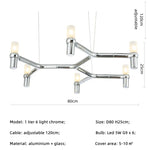 Afralia™ Metal Pendant Chandelier LED Lighting Fixture for Modern Luxury Foyer, Stairs & Indoor