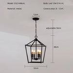Metal Frame Chandelier Pendant Lights Minimalism Indoor LED Lighting