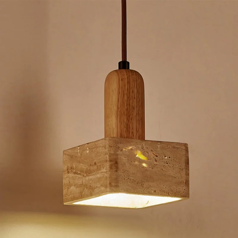 Nordic LED Wood Pendant Lamp - Adjustable Hanging Light Fixture