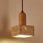 Nordic LED Wood Pendant Lamp - Adjustable Hanging Light Fixture