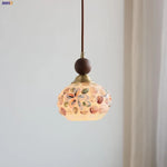 Glass Walnut LED Pendant Lamp Nordic Modern Dining Room Light Hanglamp