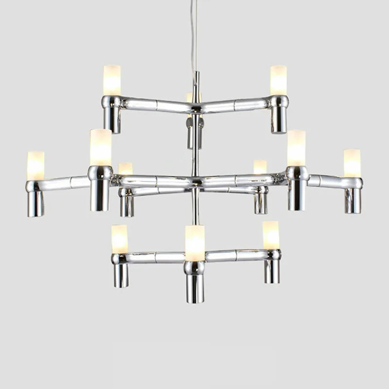 Afralia™ Metal Pendant Chandelier LED Lighting Fixture for Modern Luxury Foyer, Stairs & Indoor