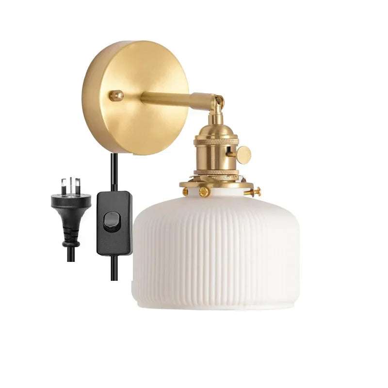 Afralia™ White Ceramic LED Wall Lights for Home Lighting in Bedroom, Living Room, Bathroom