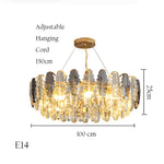 Crystal Chandelier Pendant Light for Living Room Bedroom Foyer