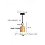 Yellow Iron LED Pendant Lamp Yellow Travertine Stone Ball in Wabi Sabi Style