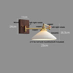 Wood Swing Arm LED Wall Light - Rotatable Bedroom Balcony Bedside Lamp