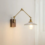 Ceramic Copper Swing Arm LED Wall Lights for Home Decor