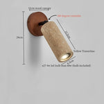 Afralia™ Yellow Travertine Block Stone LED Wall Lamp for Living Room Decor