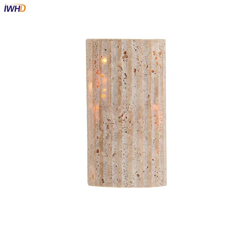 Yellow Travertine LED Wall Light Room Decoration Living Dining LED Wall Lamp