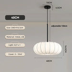 Silk Pendant Light | Elegant LED Chandelier for Dining Room and Bedroom