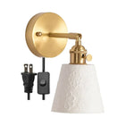 Afralia™ White Ceramic LED Wall Lights for Home Lighting in Bedroom, Living Room, Bathroom