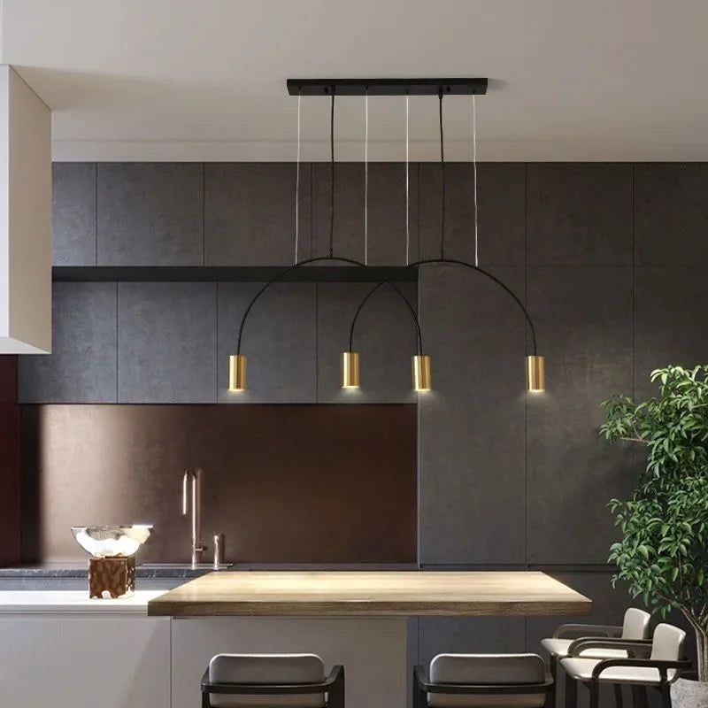 Arc Pendant Light Chandelier - LED Suspension Lamp for Kitchen Island