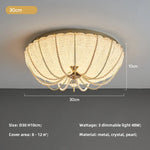 Crystal Dimmable LED Ceiling Light for Modern Bedroom Decor