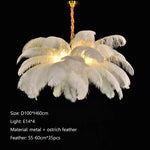 Nordic Feather LED Pendant Lamp - Luxe Home Decor & Indoor Lighting