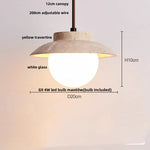 Yellow Travertine Stone LED Pendant Lamp - Nordic Modern Design