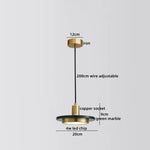 Marble Copper LED Pendant Light - Modern Hanging Lamp Chandelier