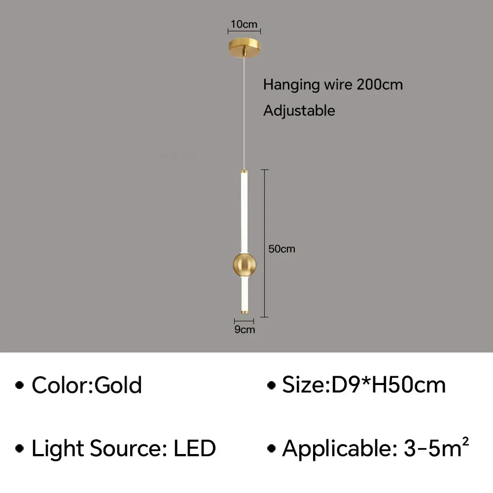 Nordic Simple LED Pendant Lamp | Living Room Bedroom Kitchen Restaurant Decor