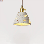 Wabi Sabi LED Pendant Lights Fixture Terrazzo Hanging Lamp Lighting