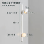 Long Strip Art Decorative Wall Lamp, Solid Wood, Black/White, Wall Mounted