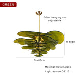 Amber Glass Ceiling Chandelier for Elegant Living Room Decor.