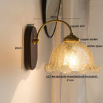 Glass Copper LED Wall Lights - Nordic Modern Bedroom Bathroom Living Room Lamp