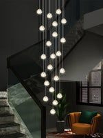Luxury Crystal Chandelier: Stylish LED Staircase Lighting for Duplex Loft Ceiling