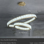 Spanish Marble Brass Chandelier: Luxury LED Lighting for Hotels & Villas