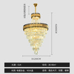 Crystal Chandelier for Duplex Villa Hotel Club Banquet Hall Engineering Lighting