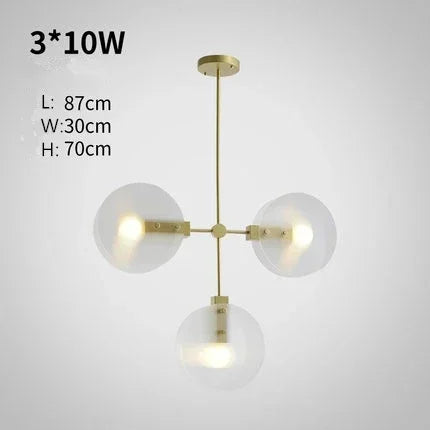 Nordic Acrylic Ceiling Chandelier for Living Room Dining Kitchen Bedroom Lighting
