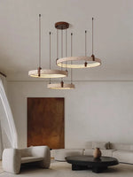 Stone Ring LED Chandelier Pendant Light for Living Room