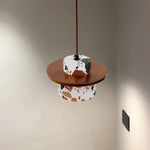Afralia™ Terrazzo LED Pendant Light - Modern Nordic Wood Hang Lamp