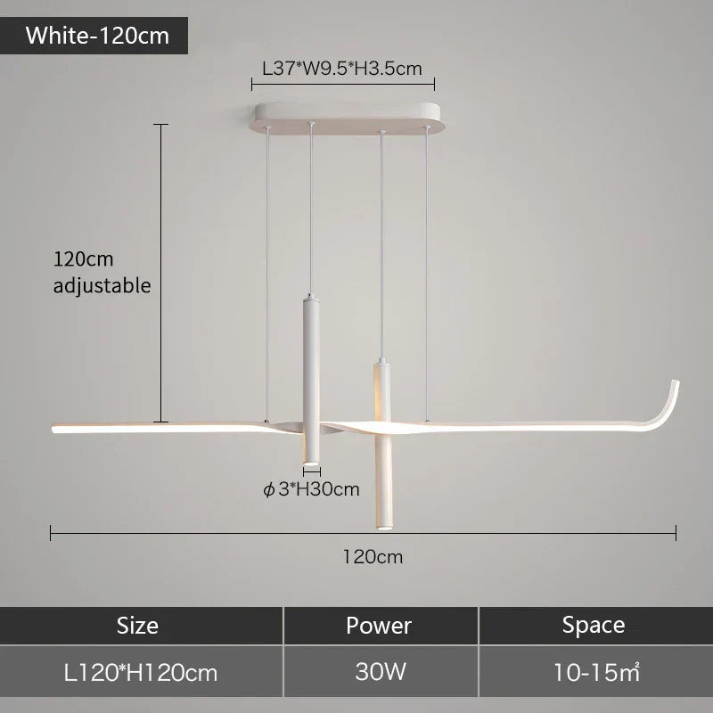 Modern LED Dining Room Chandelier for Minimalist Dining Tables and Bars