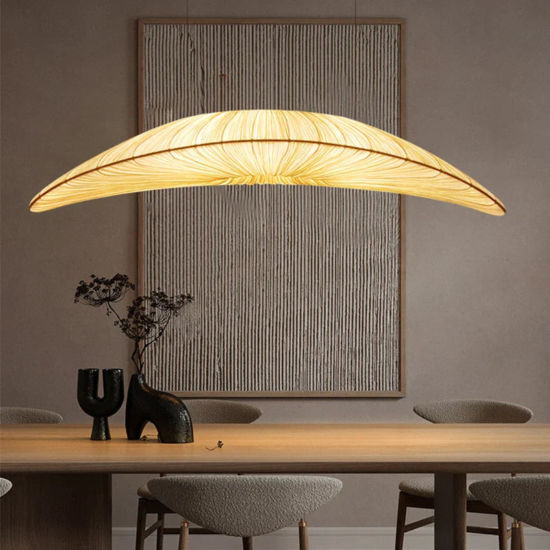 Wabi Sabi Fabric Pendant Light for Dining Room and Bar Decor
