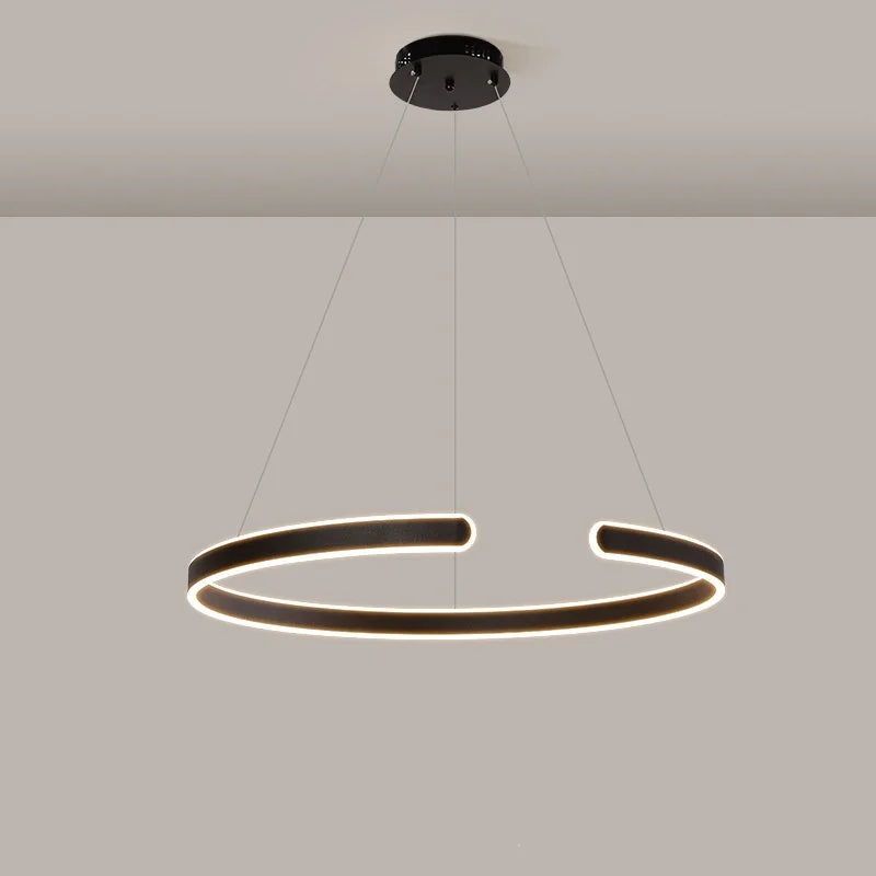 Circle Minimalist LED Pendant Light - Modern Indoor Hanging Lamp