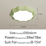 Nordic Flower LED Ceiling Light Cream Green White Round Bedroom Hotel Bathroom Afralia™