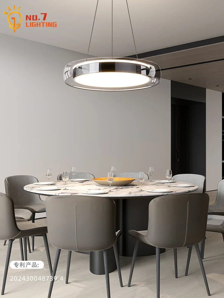 Minimalist Glass Pendant Light LED for Bedroom Living Room Cafe