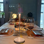 Pina Pro Rechargeable LED Touch Table Lamp for Dining, Hotel, Bar & Coffee