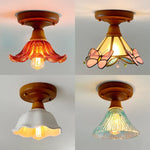 Colorful Glass LED Ceiling Lamp Modern Style Light Fixture