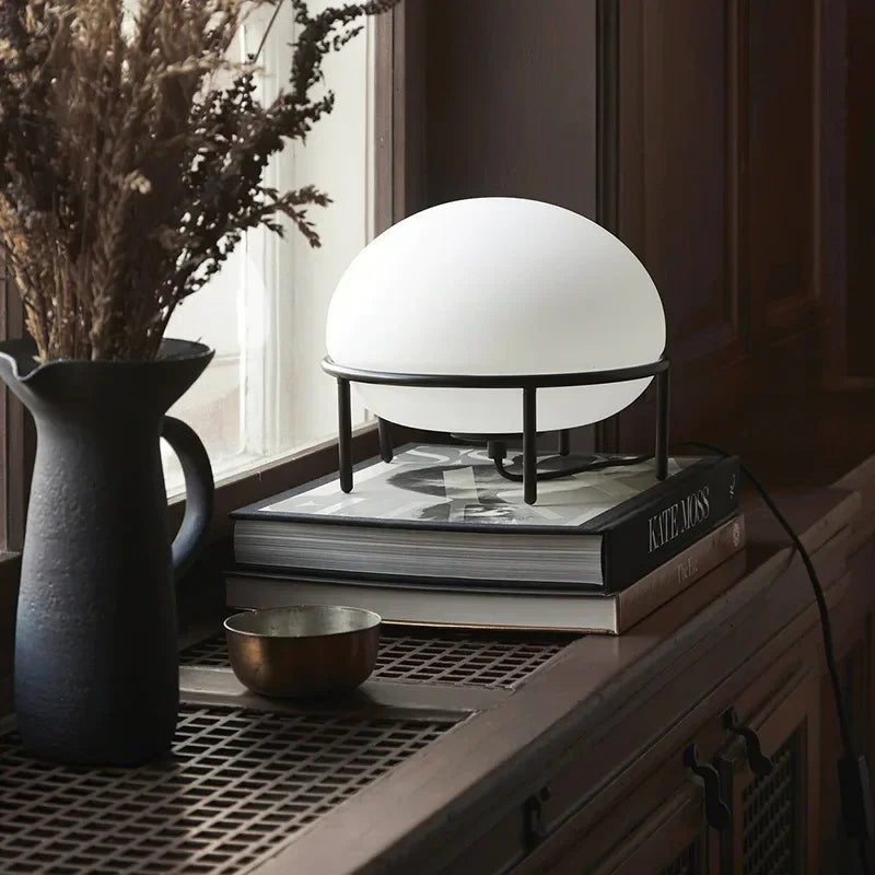 Glass Ball Table Lamp for Bedroom Living Room