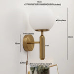 LED Glass Iron Wall Light with Pull Chain Switch for Corridor Living Room Bedroom