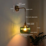 Nordic LED Glass Copper Wall Sconce Modern Living Room Bedroom Light