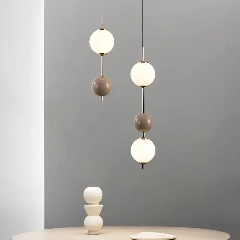 Glass Ball LED Pendant Light for Living Dining Bedroom