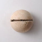 Yellow Travertine LED Wall Lamp Round Bedside Light Fixtures