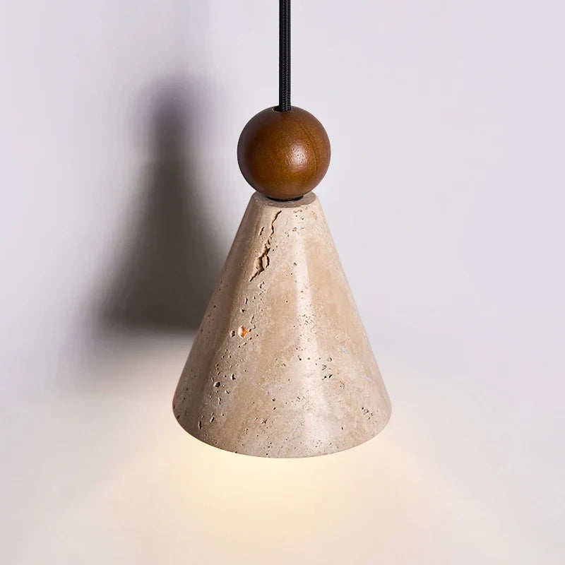 Afralia™ Yellow Travertine LED Pendant Lamp for Nordic Modern Home Décor