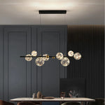 Nordic Glass Globe Pendant Lights Chandelier with 3 Changeable LED Lights