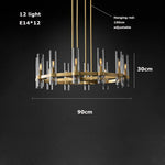 2-Layer Chandelier Lighting - Vintage Gold Silver Black Hanging Lamps