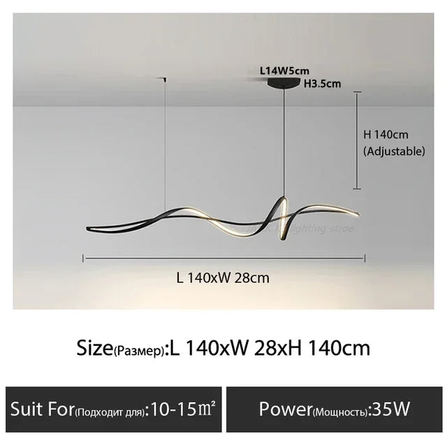 Aluminum Pendant Light Chandelier for Kitchen Dining Room Decoration