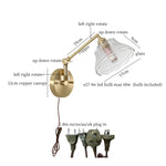 Afralia™ Clear Glass LED Wall Sconce Switch Light - Nordic Minimalism Design