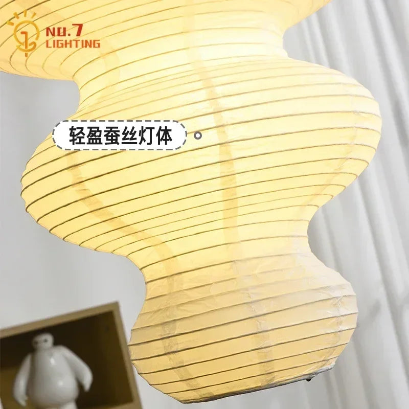 Rice Paper Pendant Lights for Living Room Decor - LED E27 Ceiling Lamps